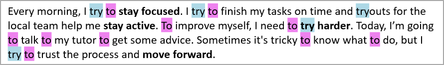 The highlighted text
